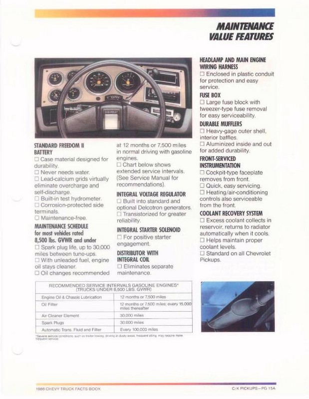 1986 Chevrolet Truck Facts Brochure Page 36